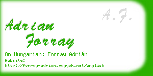 adrian forray business card